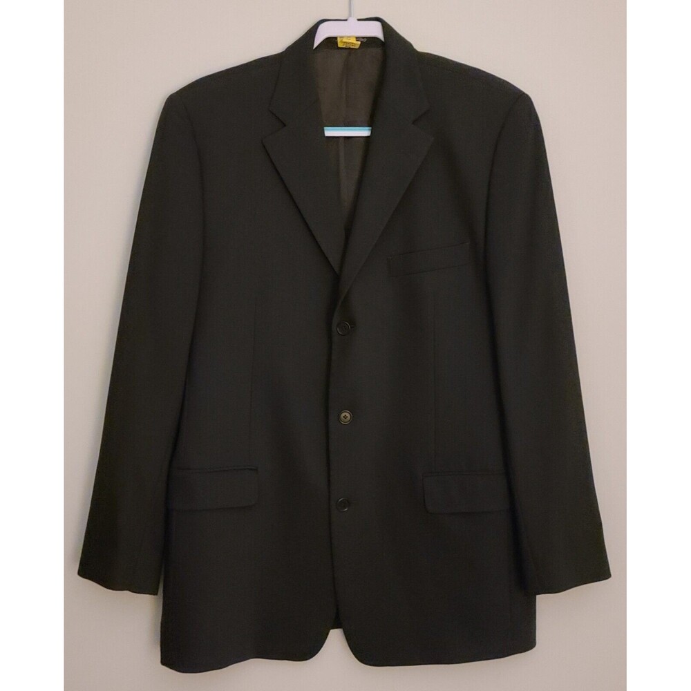 Roberto Villini Mens Wool Blend Blazer Jacket 42L Gray 3-Button SK Famous Brands - Picture 2 of 7